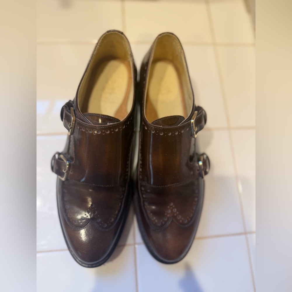 Women’s Classic Double Monk Strap Leather Oxfords